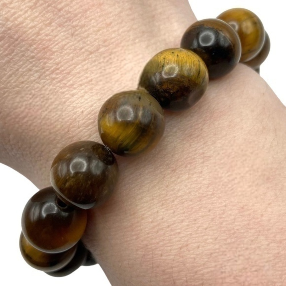 Tiger Eye‎ Round Bead Bracelet Elastic Stretch Bracelet
